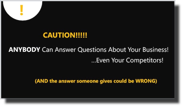 Caution Anyone Can Answer Questions About Your Google My Business 